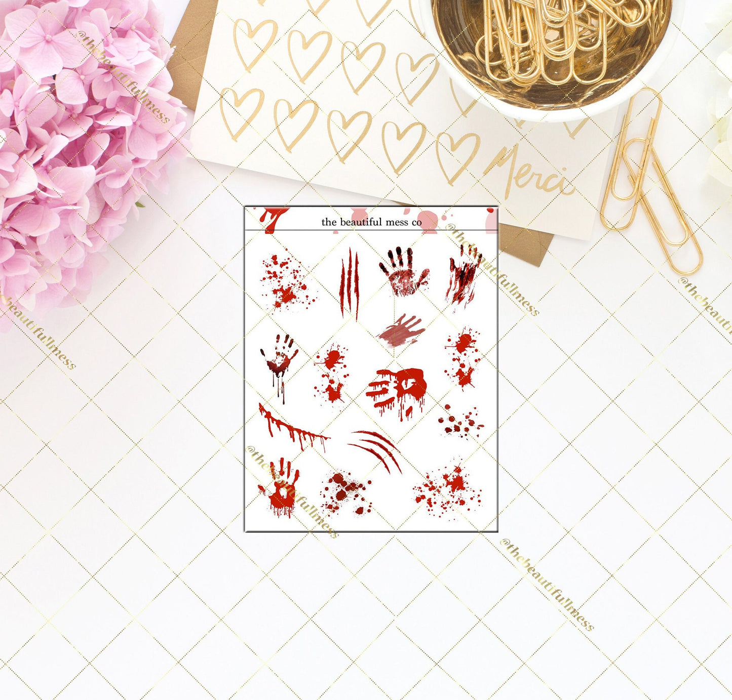Bloody Hand Prints Deco