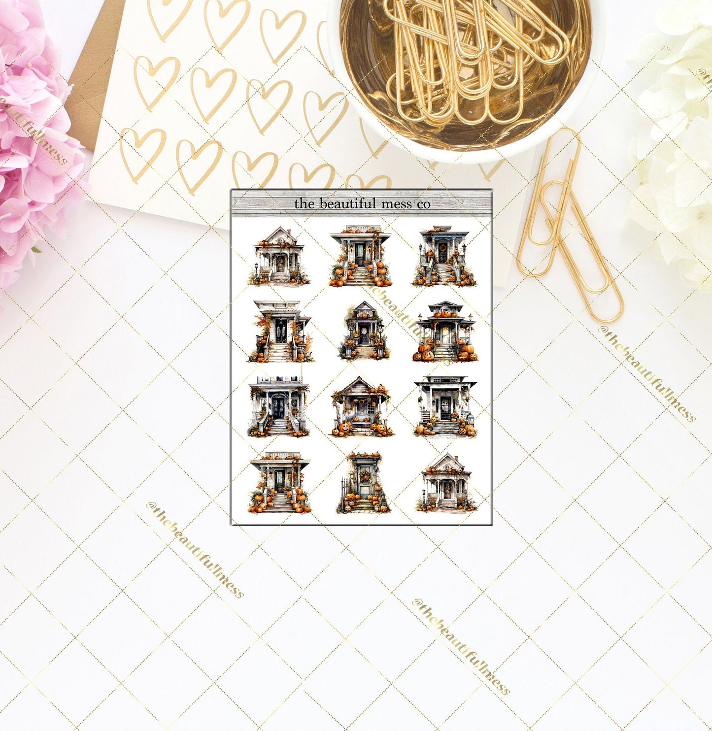 Halloween Houses Deco Stickers