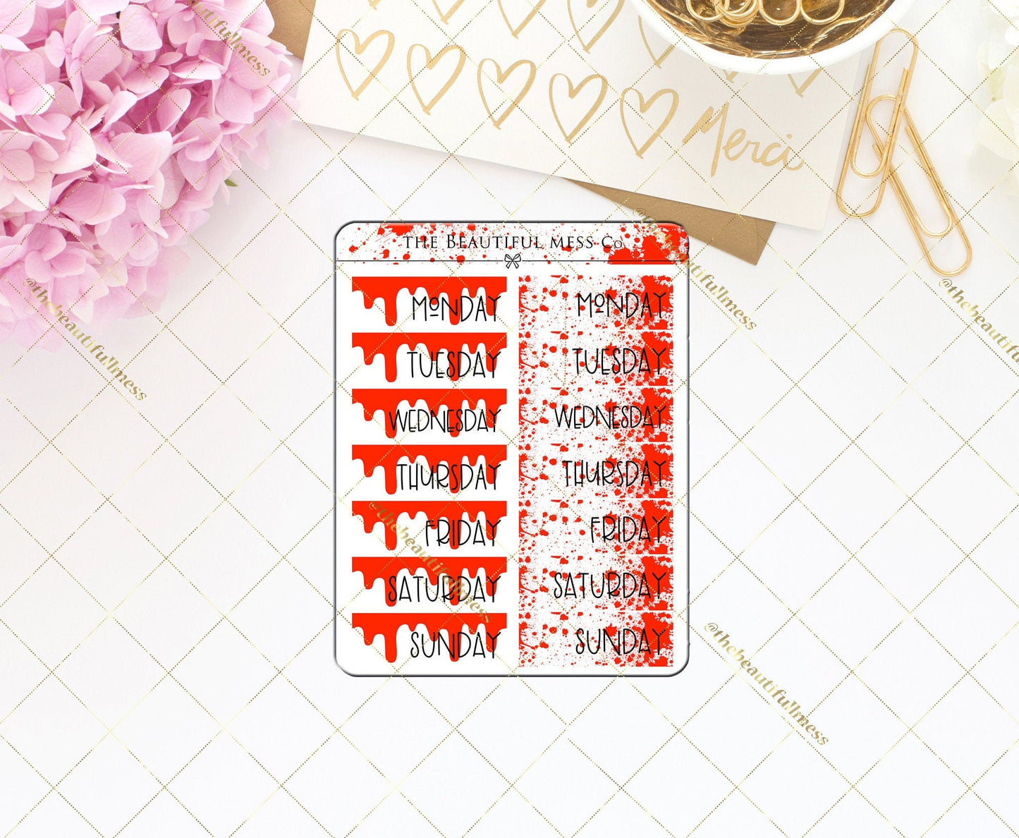 Blood Splatter Date Covers