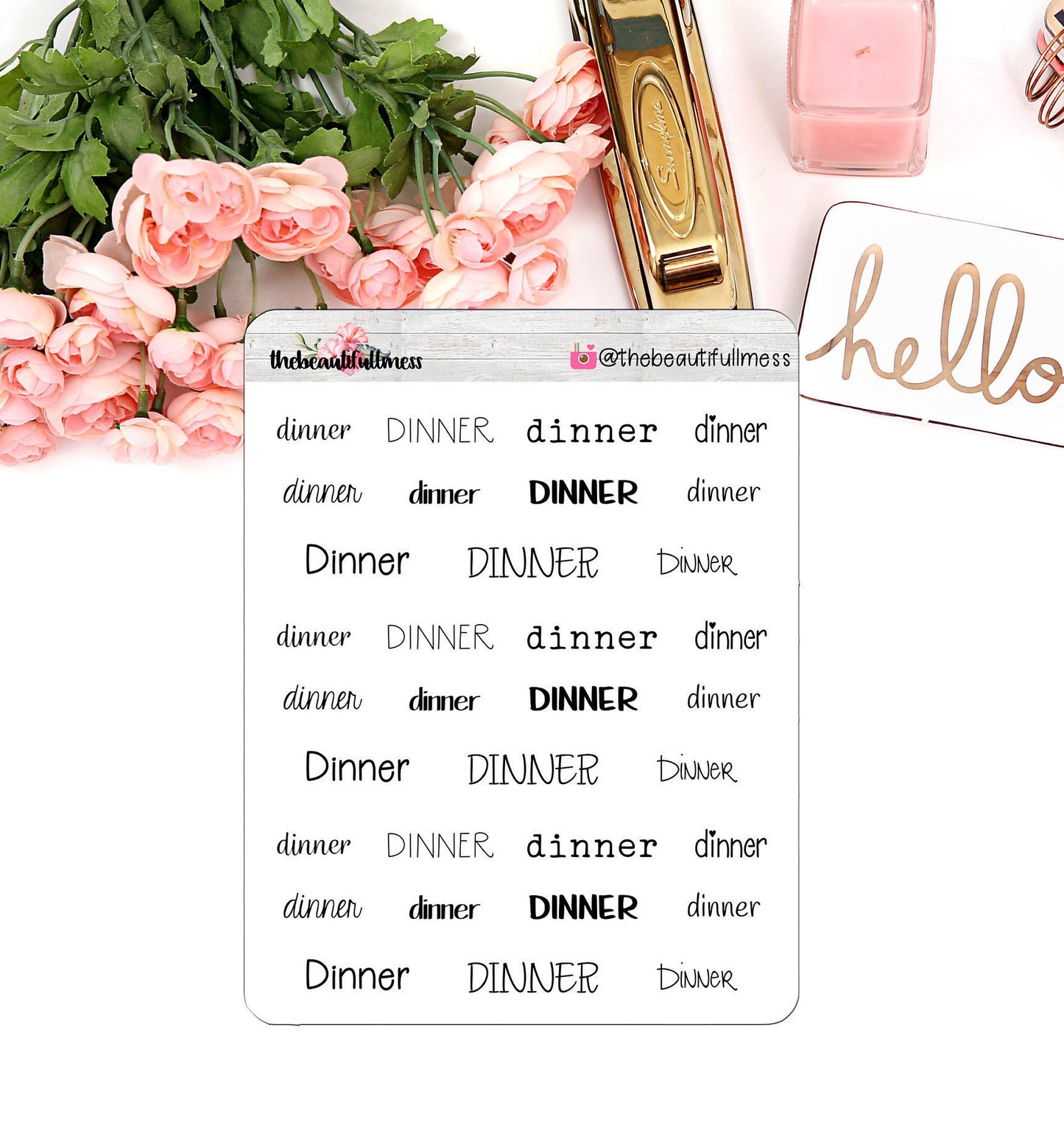 Dinner Script Stickers