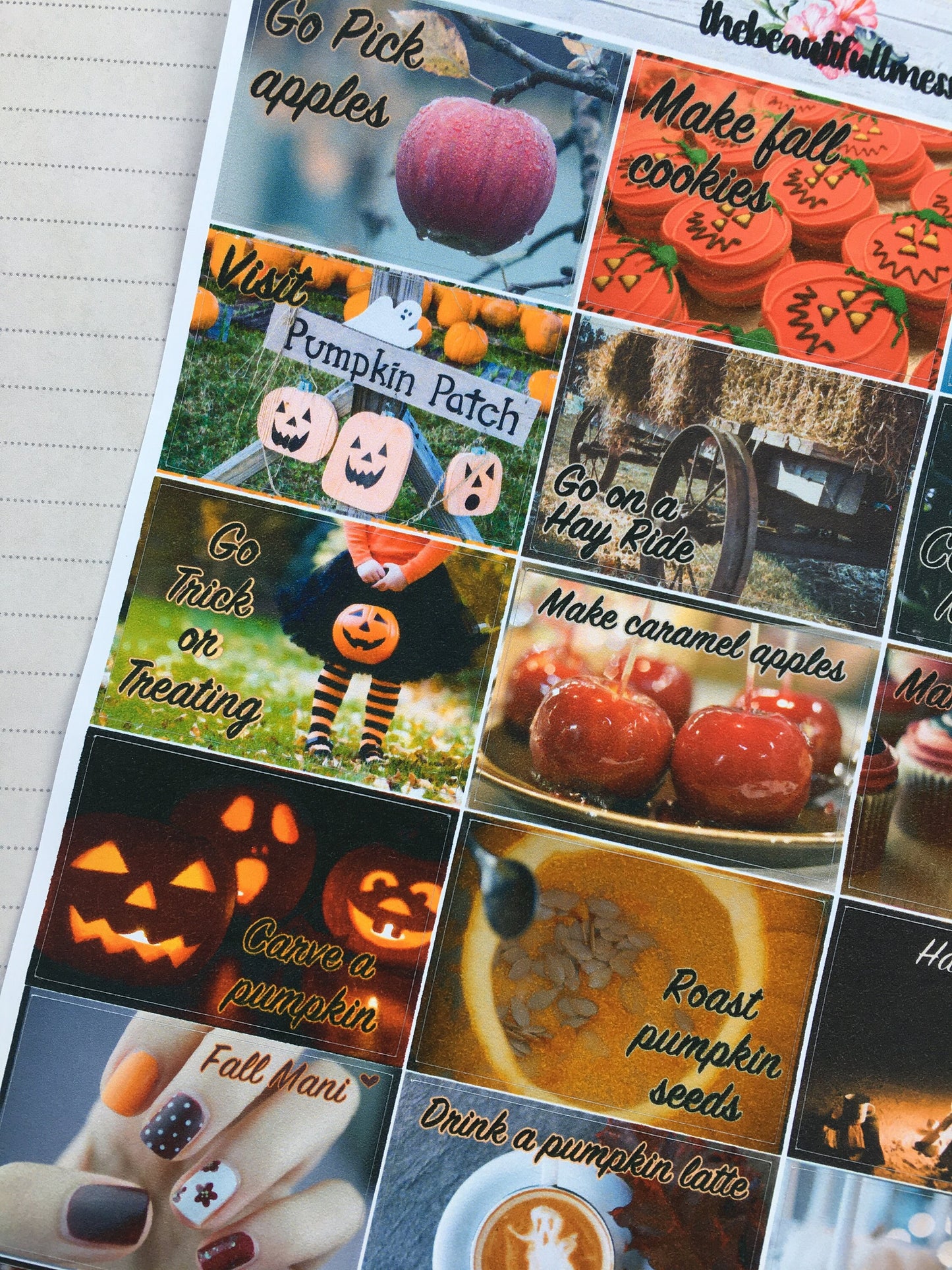 Fall Bucket list stickers
