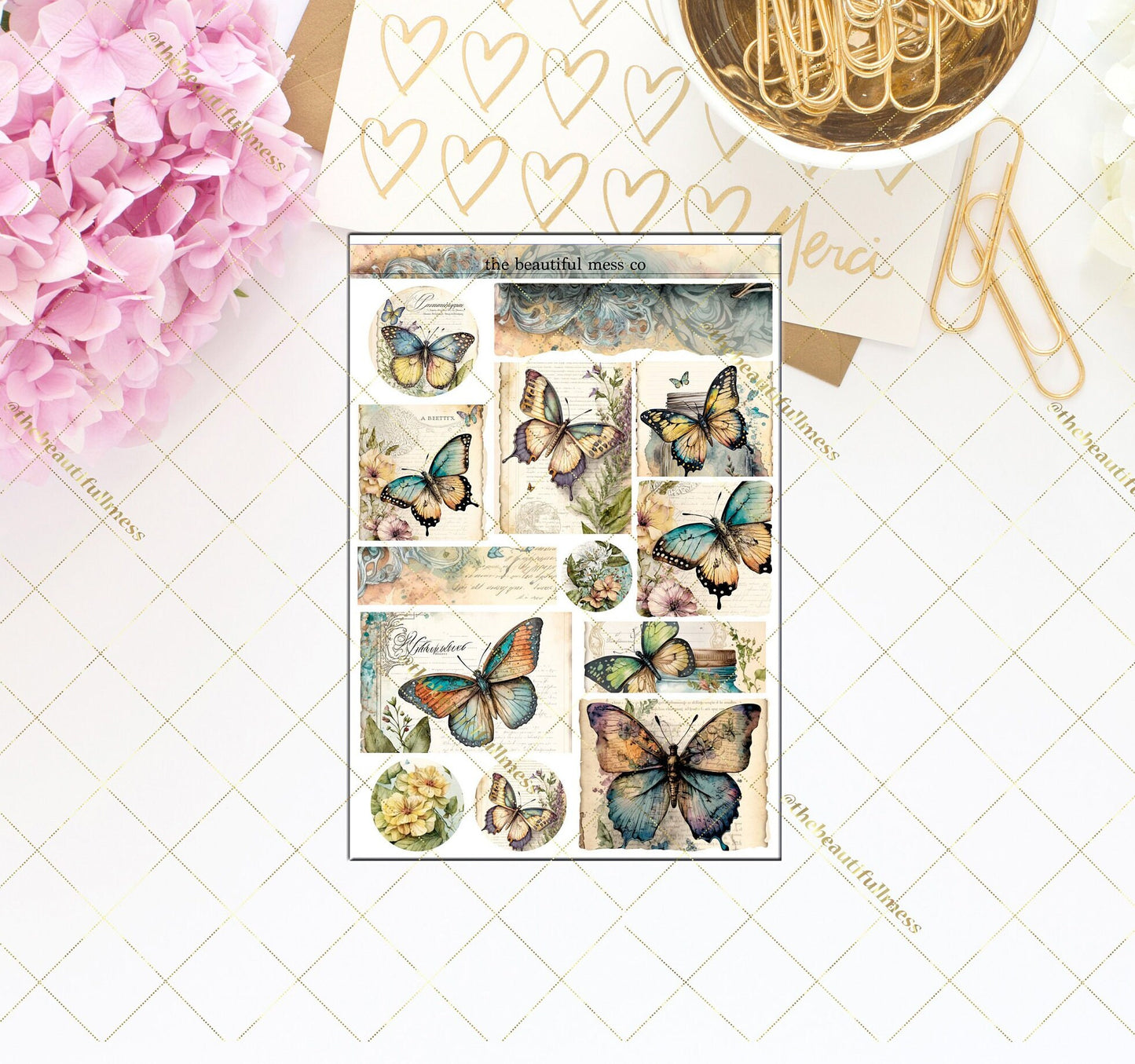 Butterflies Journaling Stickers