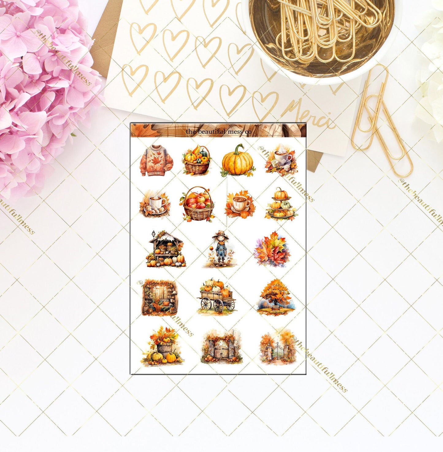 Autumn Harvest Large Deco Stickers