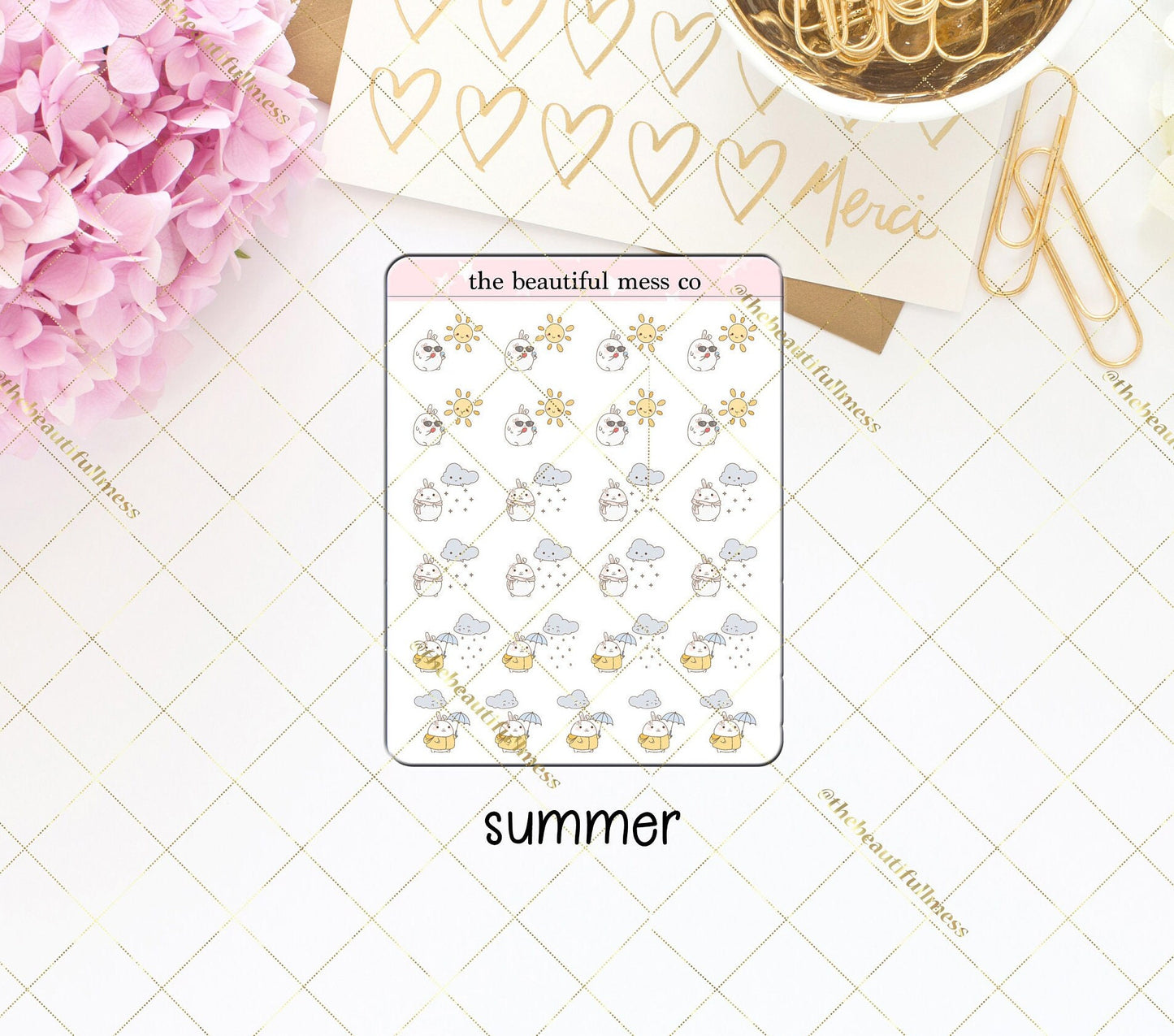 Bunny Weather Deco Stickers