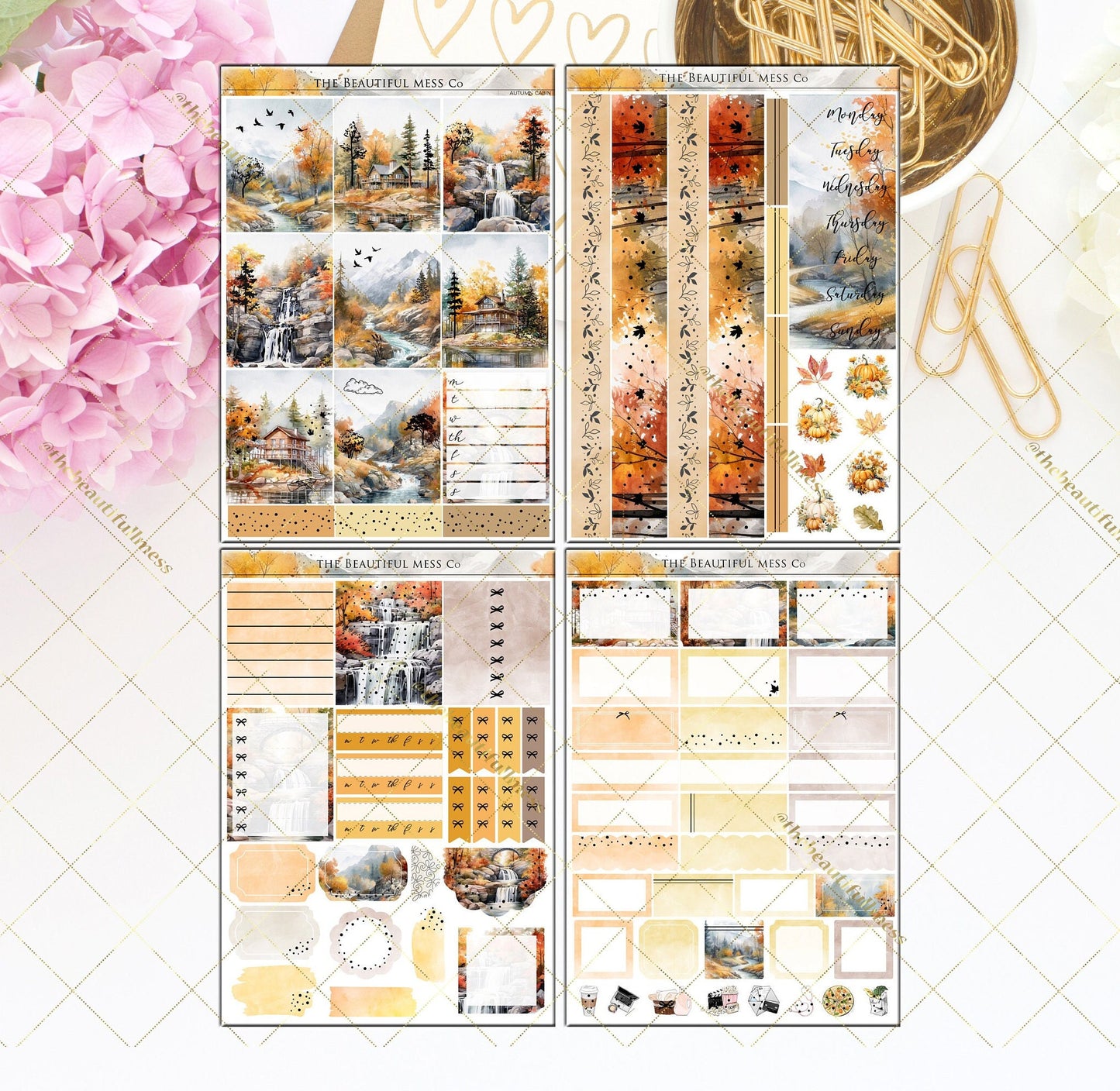 Autumn Cabin FOILED Weekly Kit