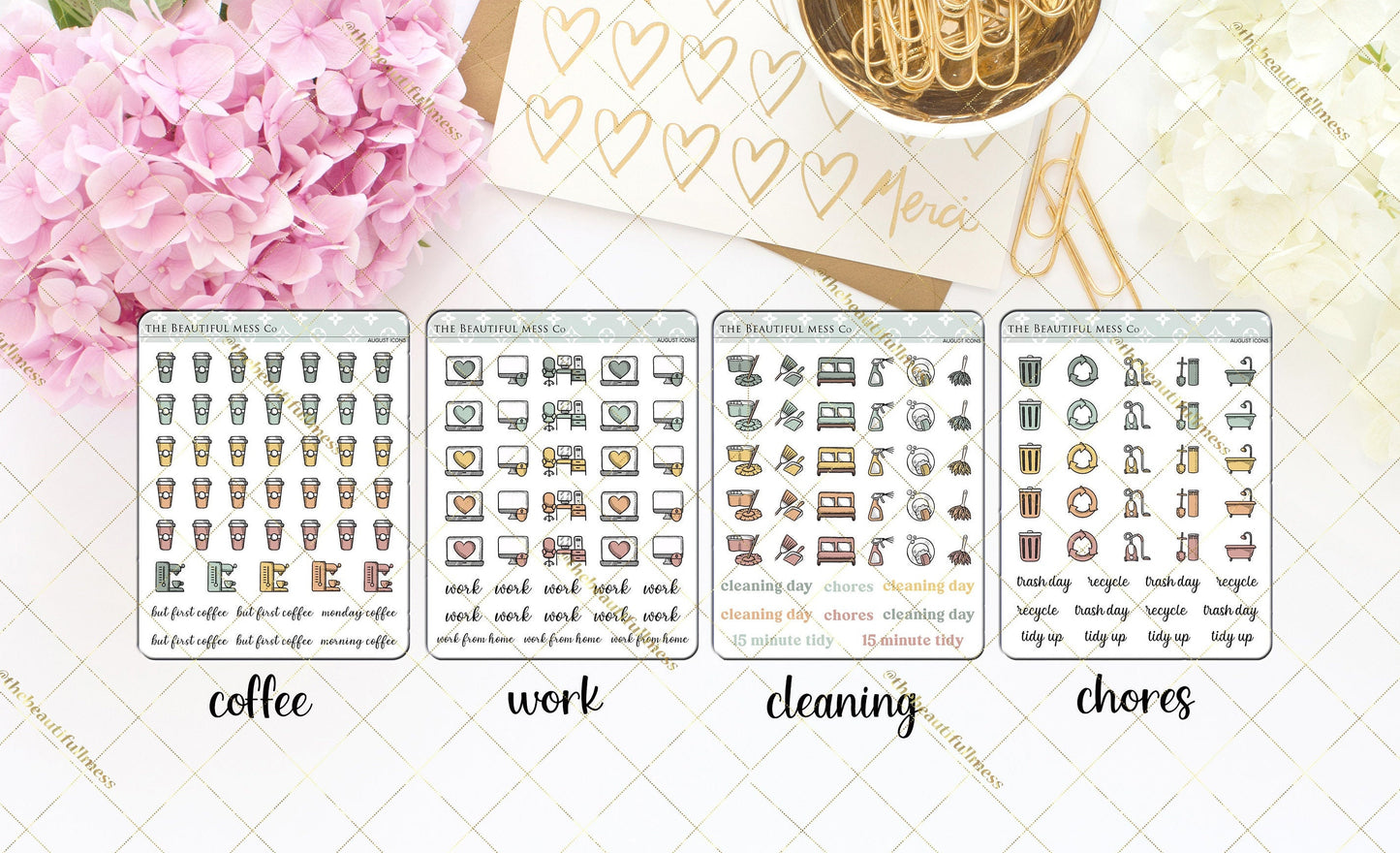 August Icon Stickers