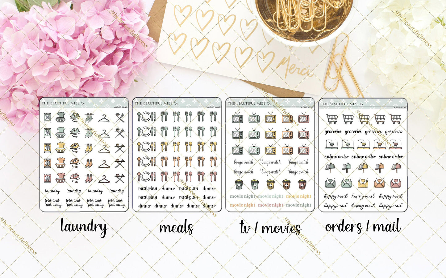 August Icon Stickers