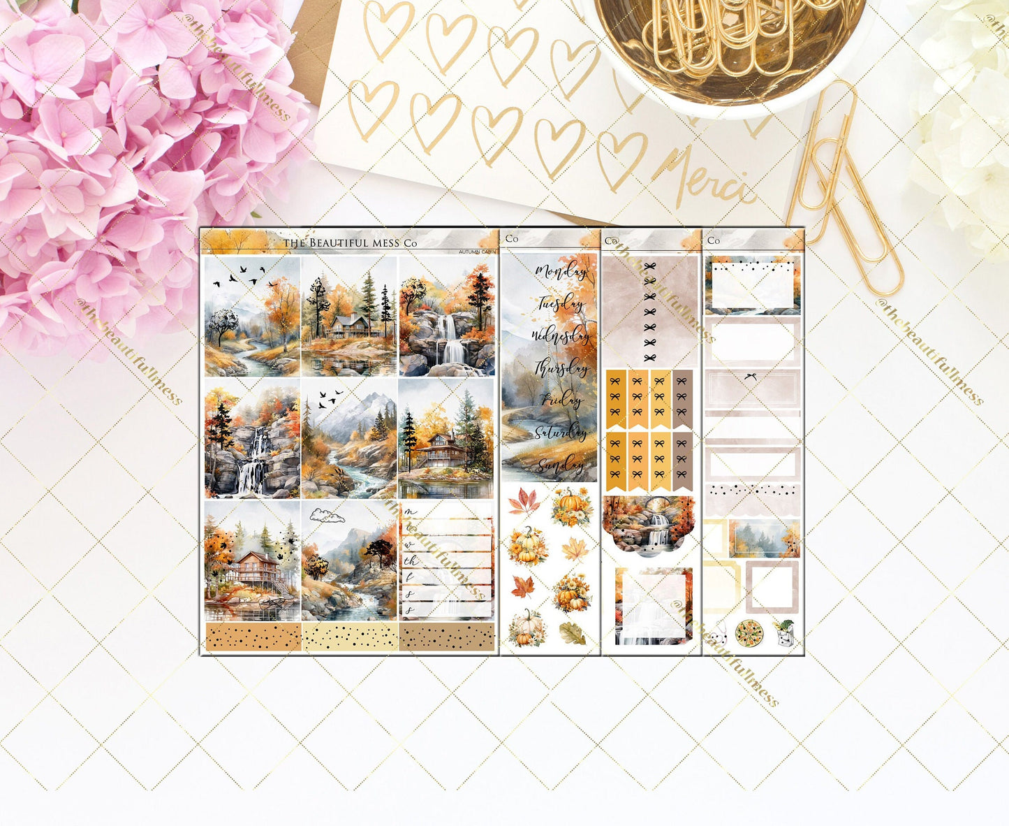 Autumn Cabin FOILED Weekly Kit