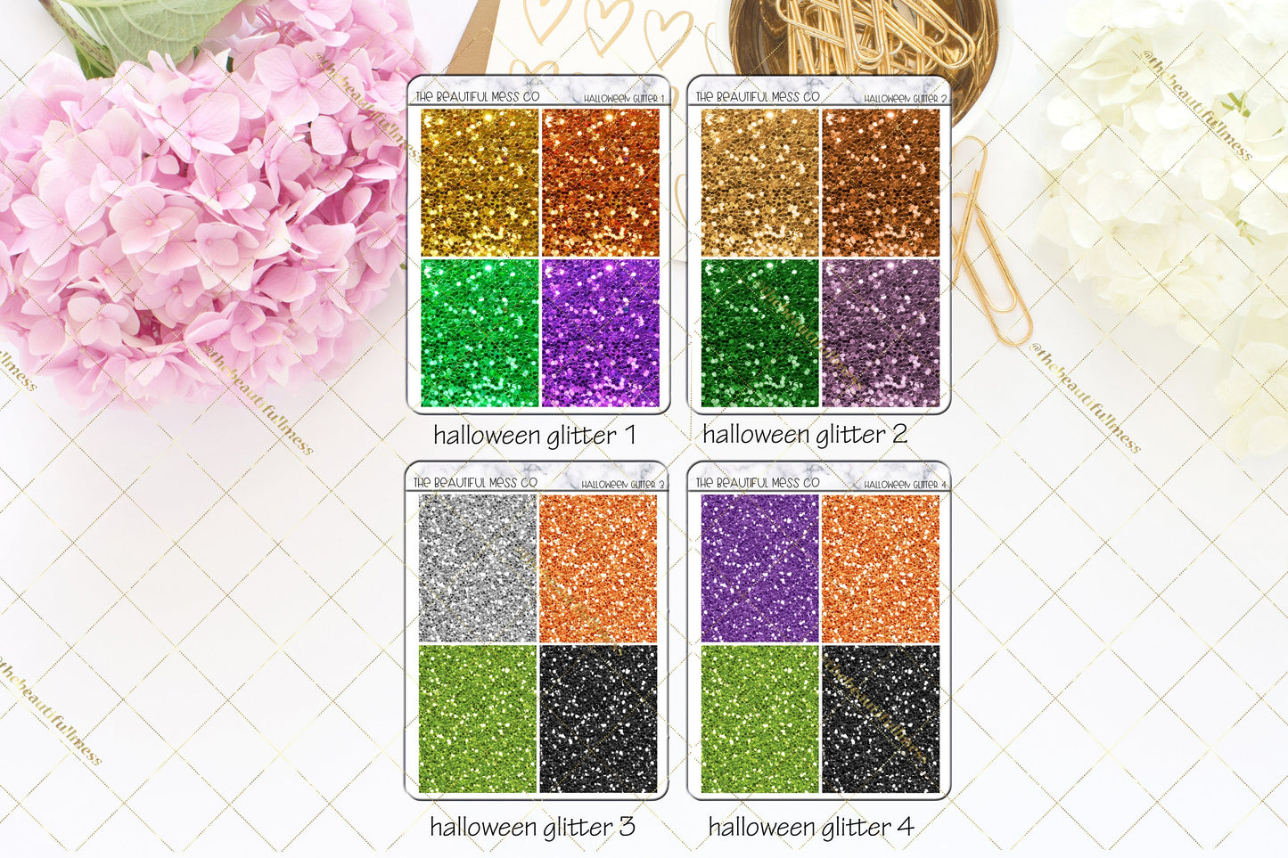 Halloween Glitter Stickers