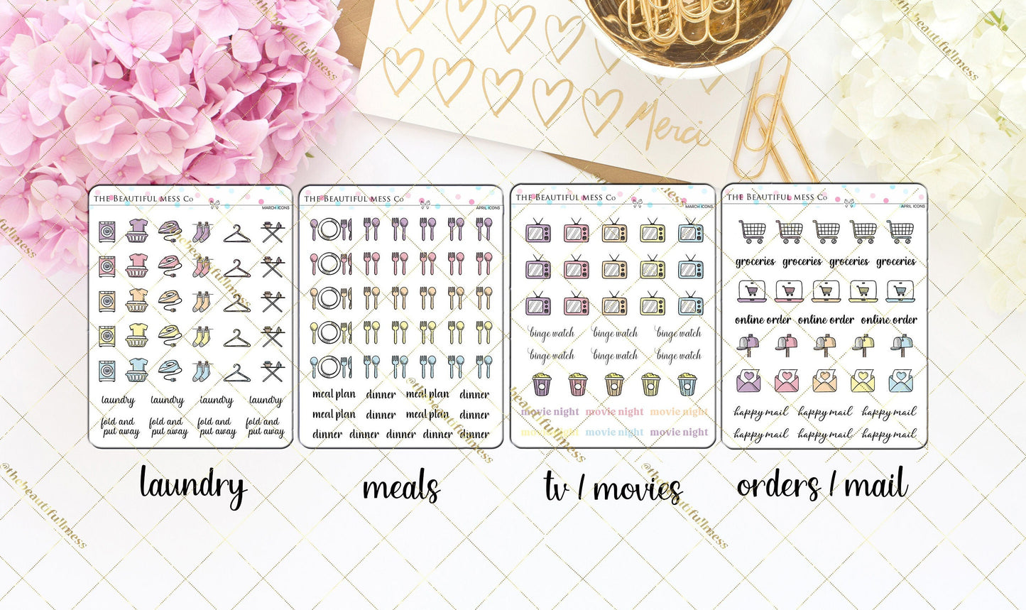 April Icon Stickers