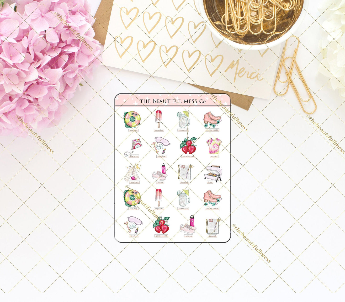 Summer Bucket List Deco Stickers