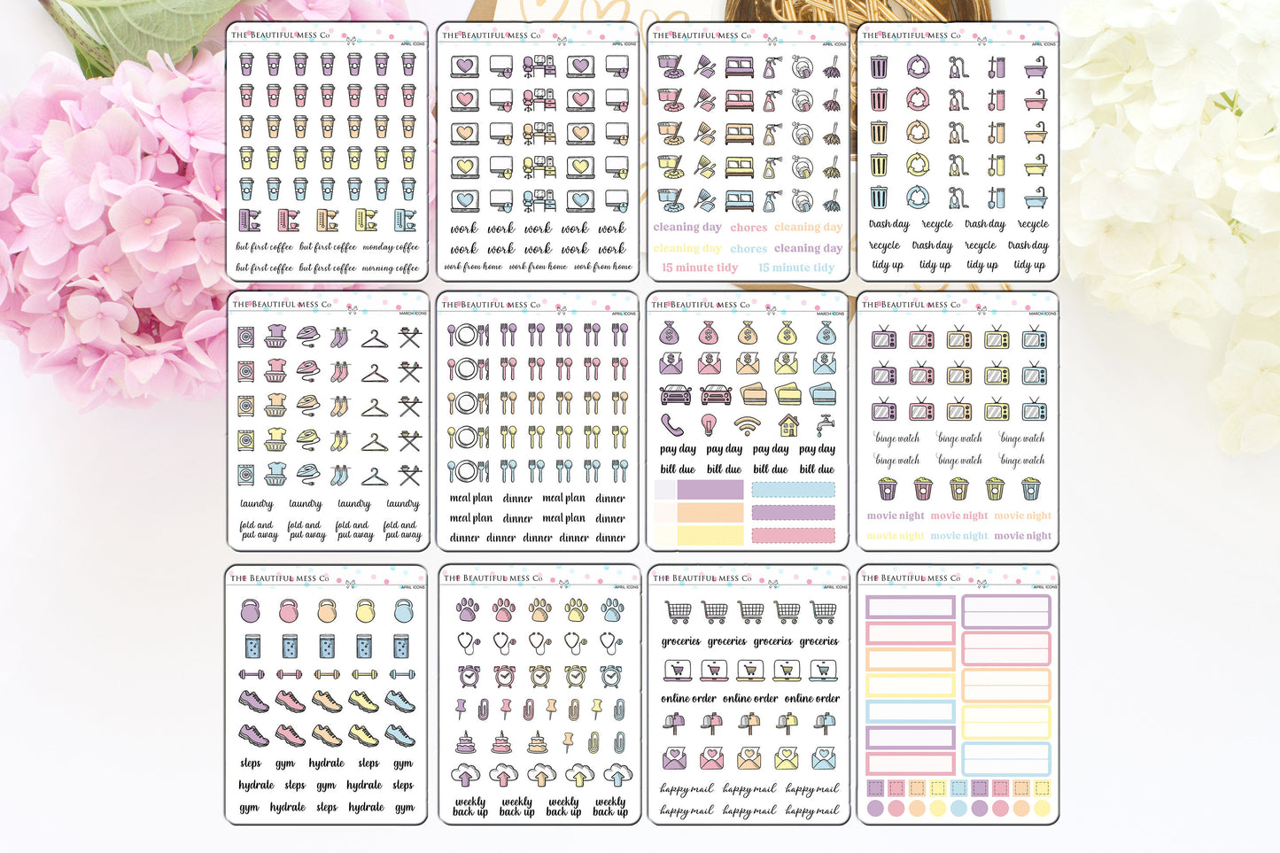 April Icon Stickers