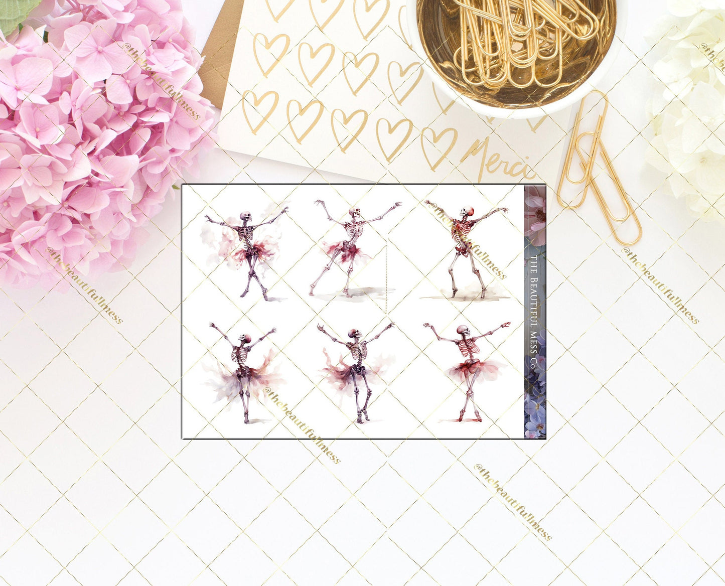 Dancing Skeletons Large Deco Stickers