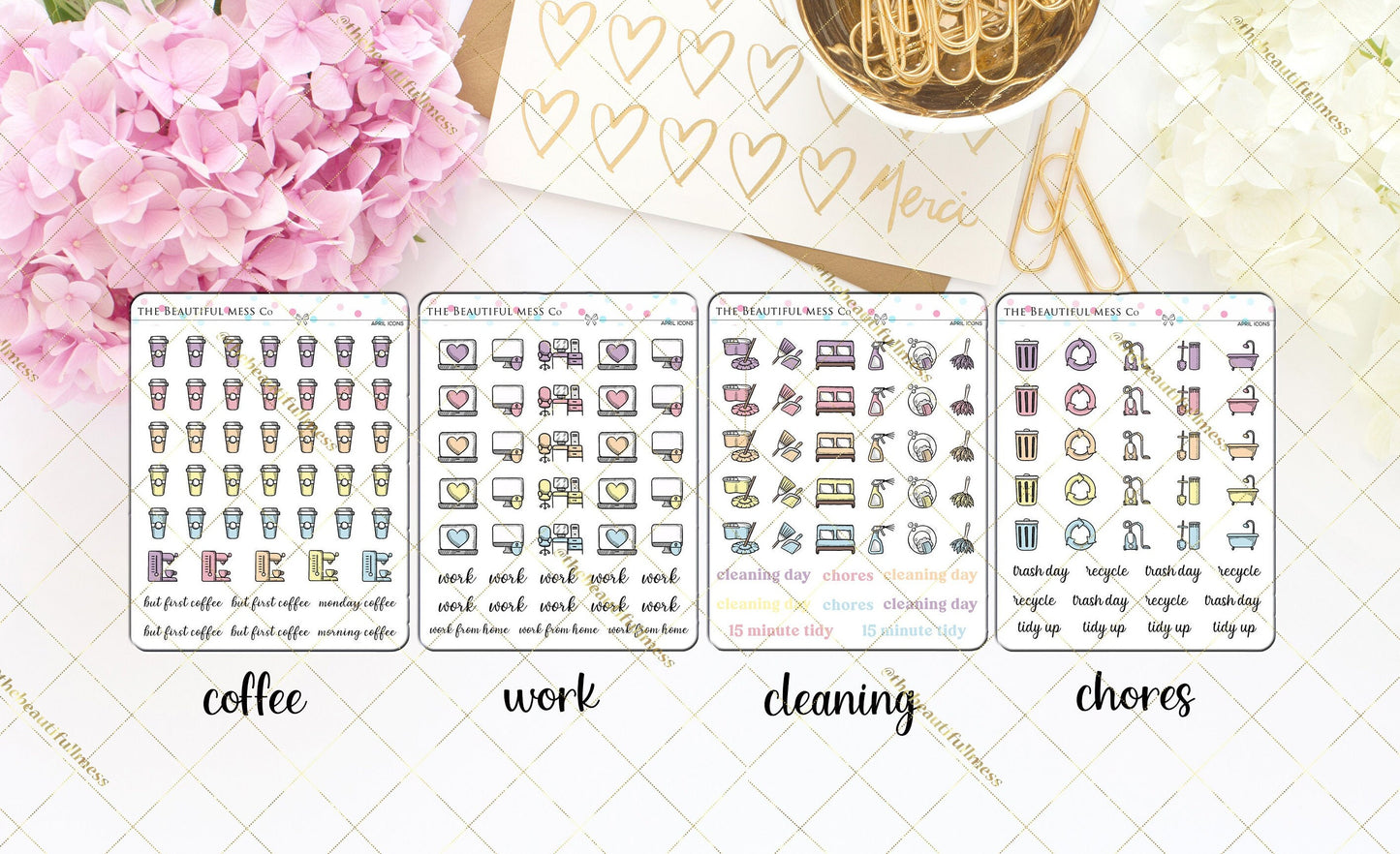 April Icon Stickers