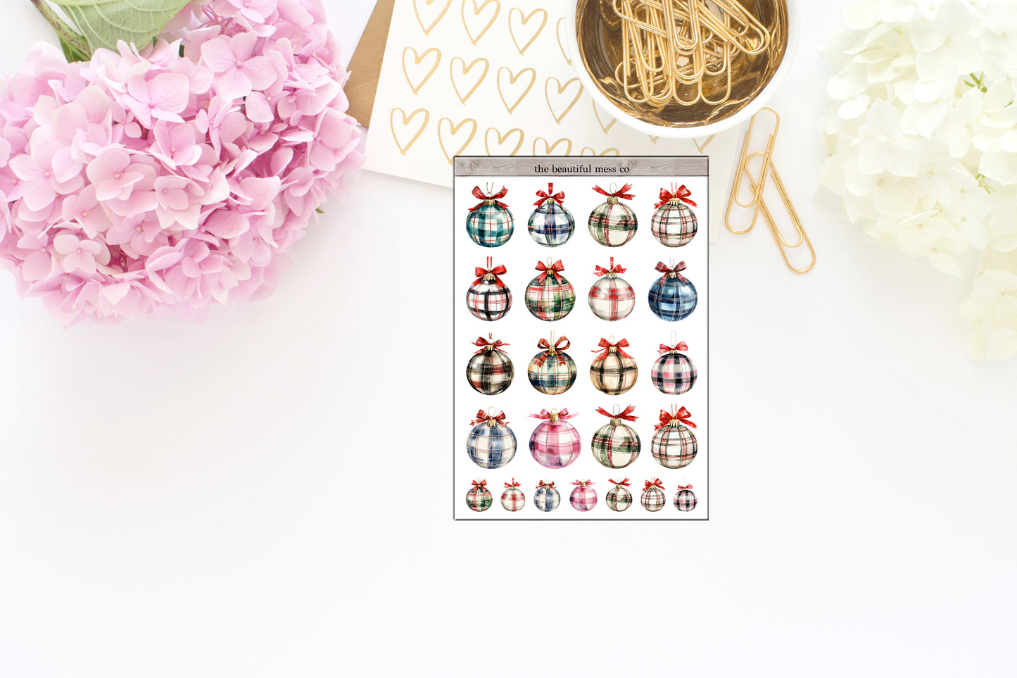 Christmas Bulbs Small Deco Journaling Stickers