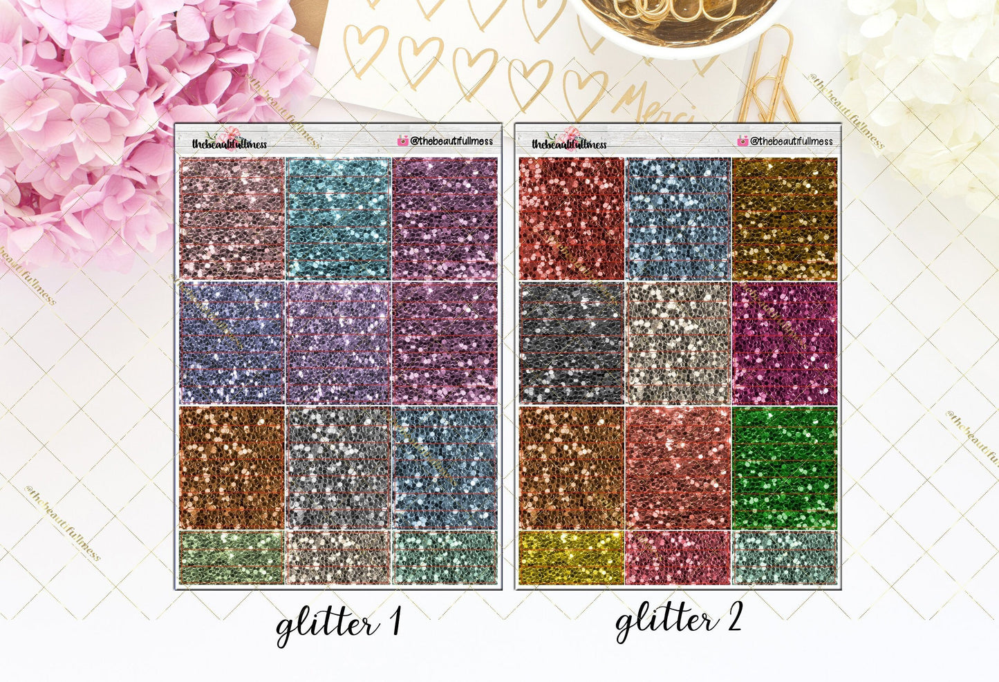 Glitter Stickers / Planner Sticker