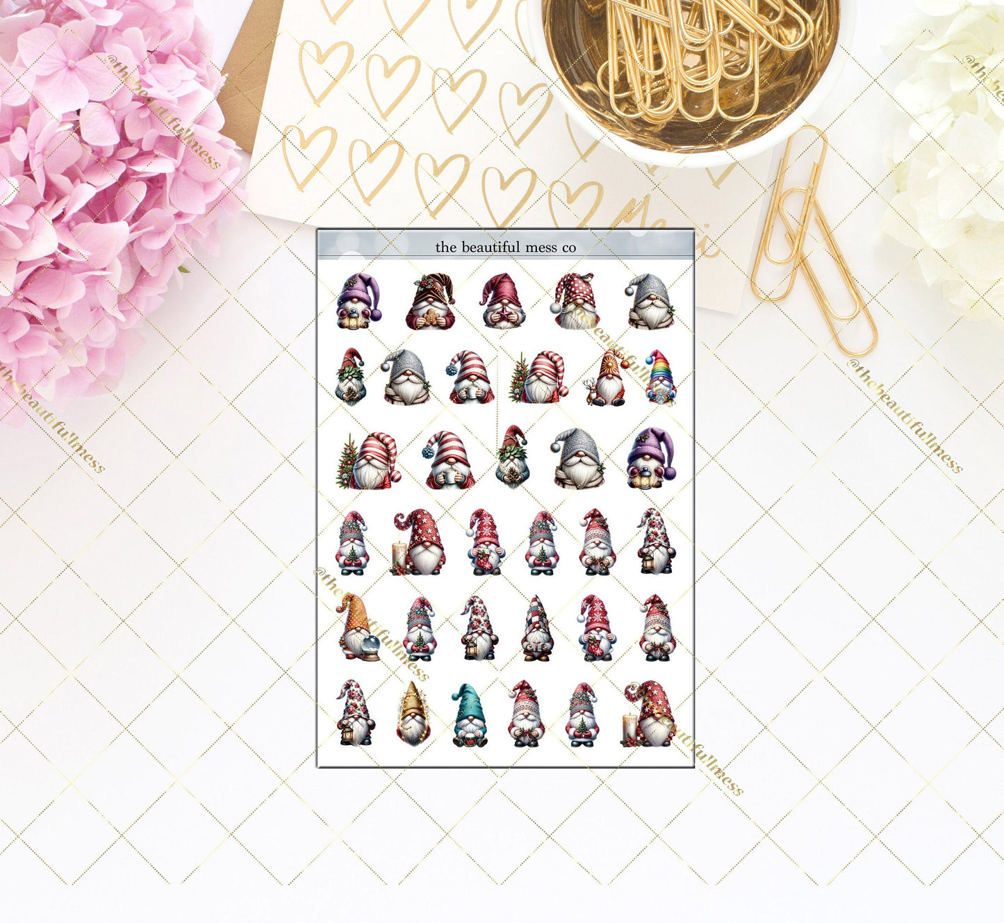Holiday Gnomes Small Deco Stickers