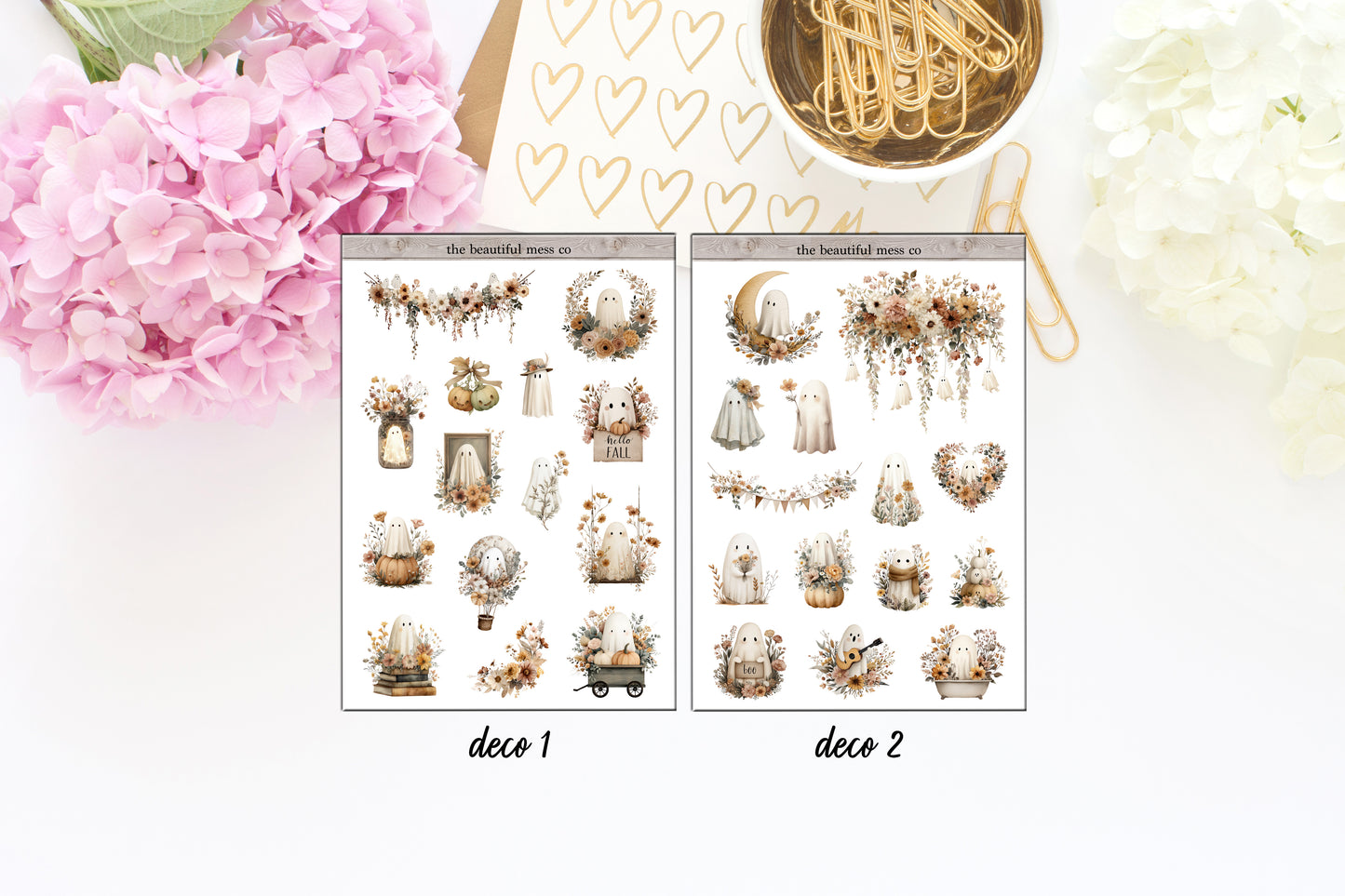 Floral Ghosts Deco Stickers