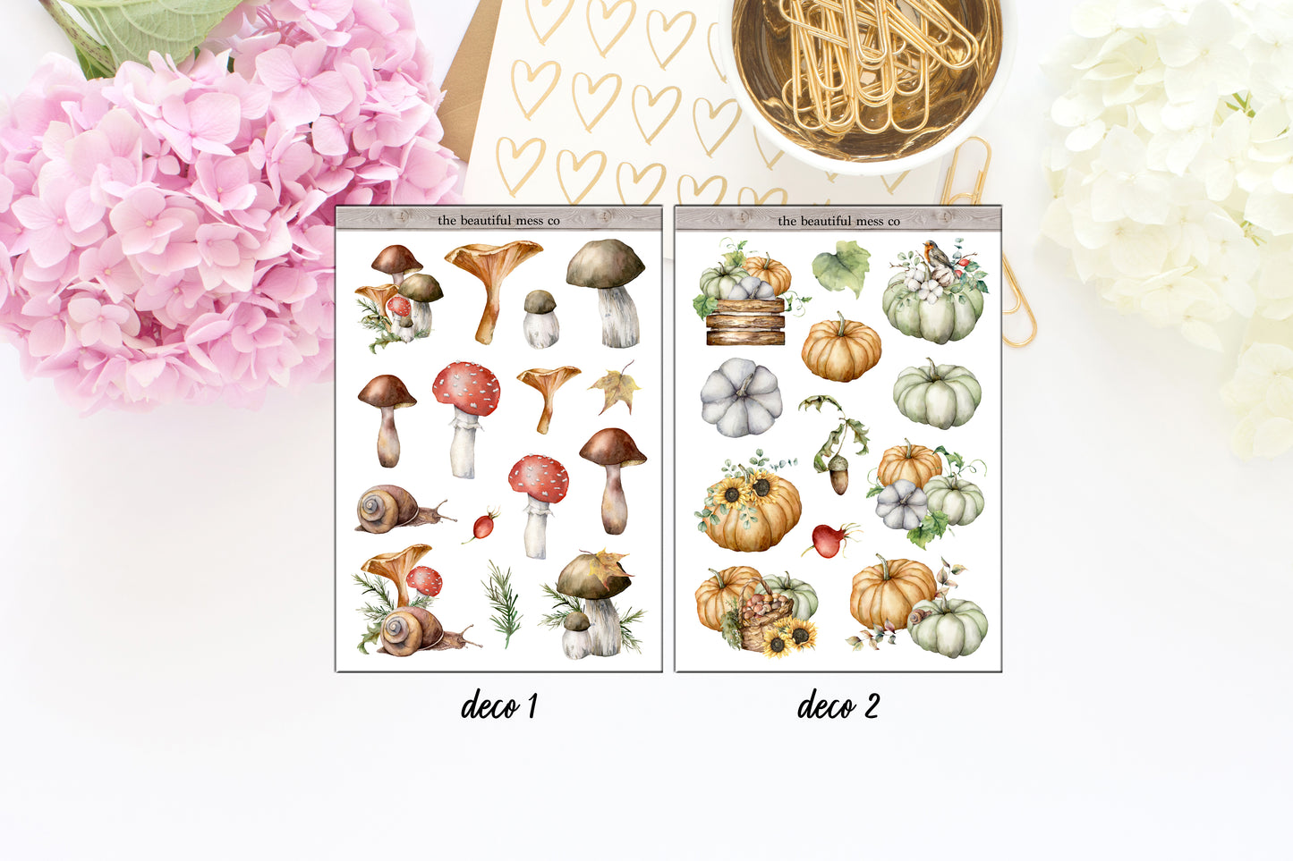 Harvest Wishes Mushrooms & Pumpkins Deco Journaling