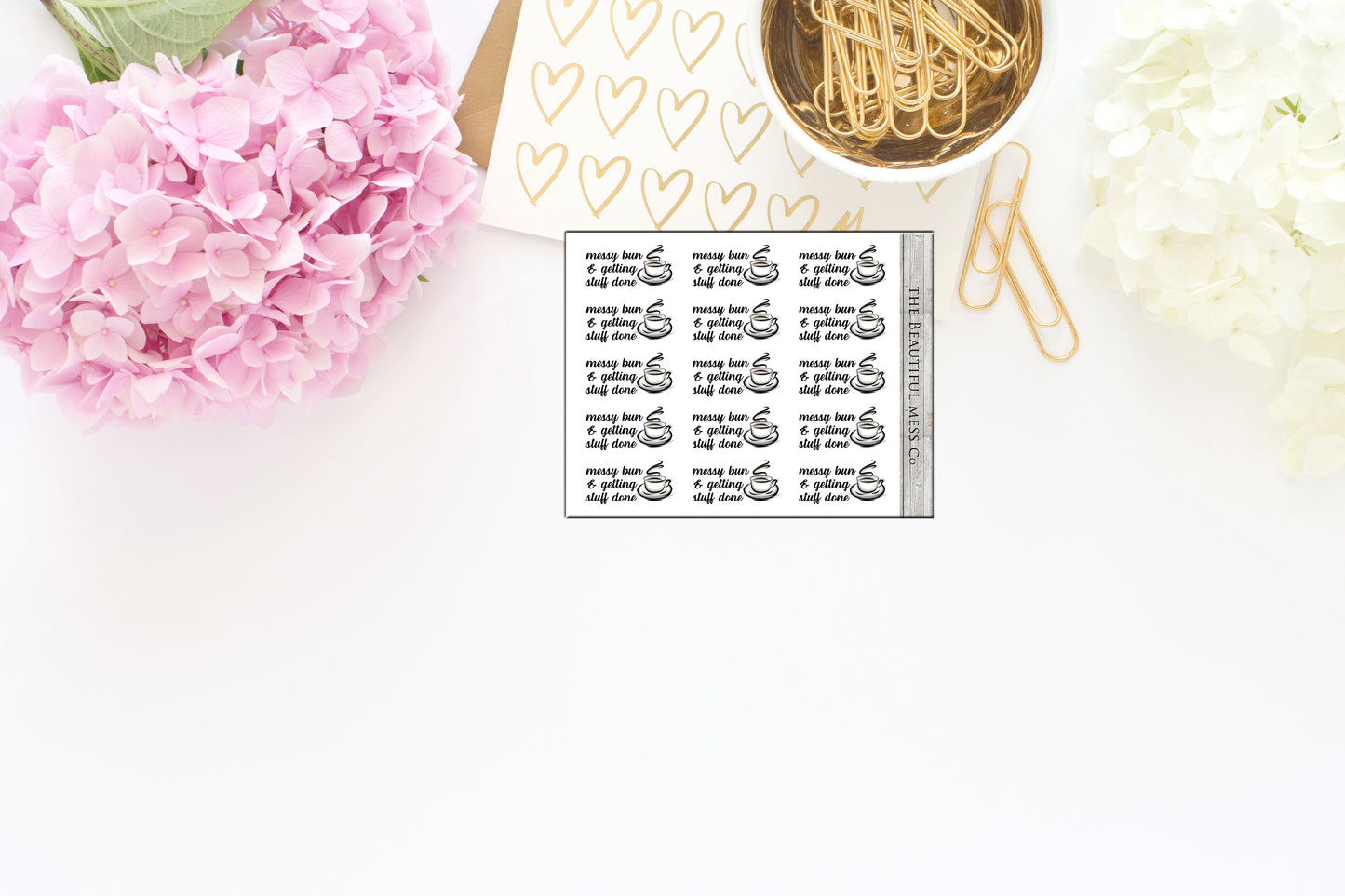 Messy Bun & Tea Deco Sheet