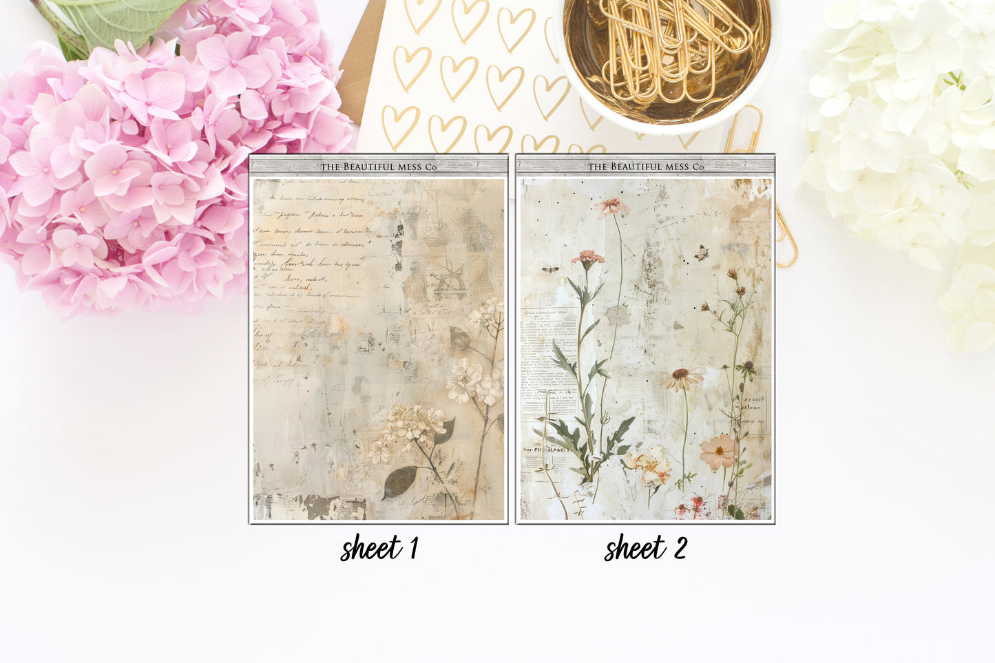 Neutral Tear Sheets Washi Stickers