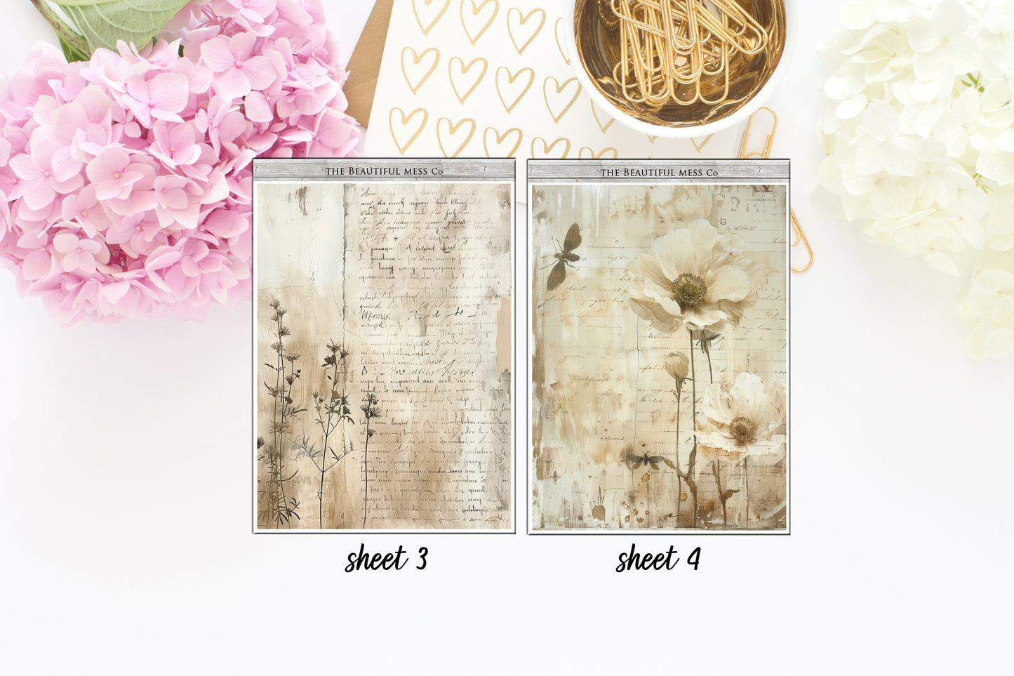 Neutral Tear Sheets Washi Stickers