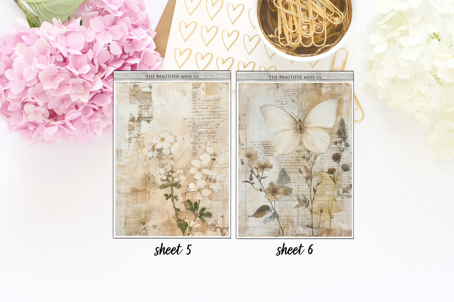 Neutral Tear Sheets Washi Stickers
