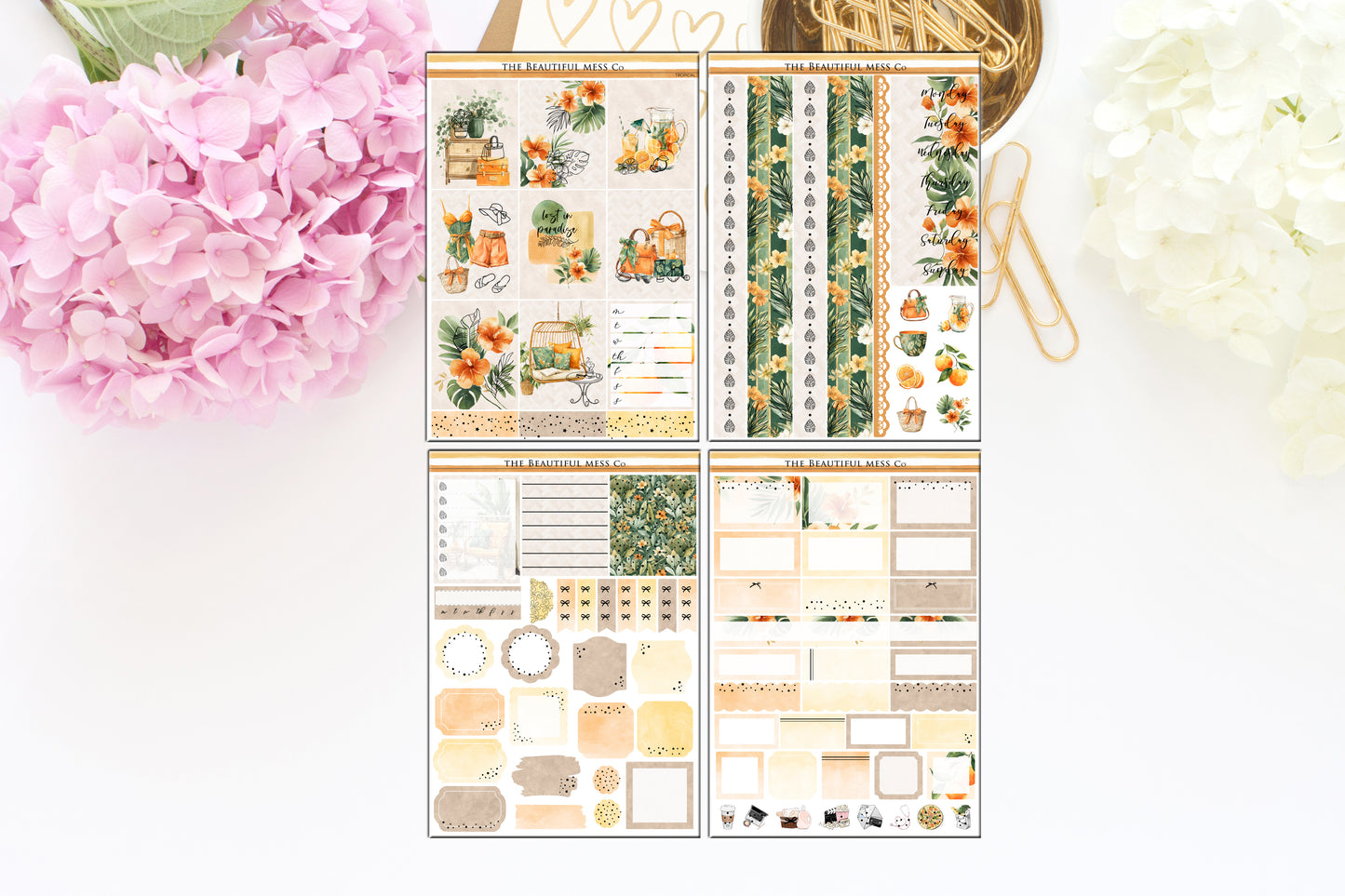 Tropical FOILED Vertical Weekly Kit