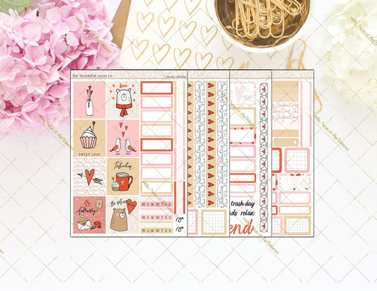 Be My Valentine Weekly Kit /  Hobonichi Cousins