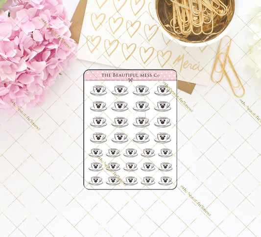 Mouse Coffee Stickers