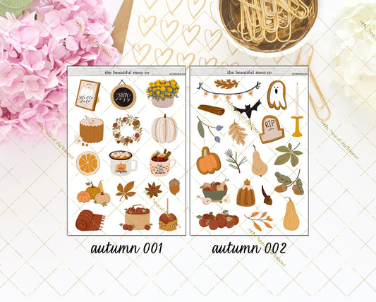 Autumn Mood Deco 003 & 004 Large Deco Stickers