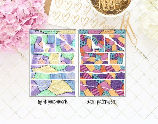 Patchwork Washi Torn Paper Deco