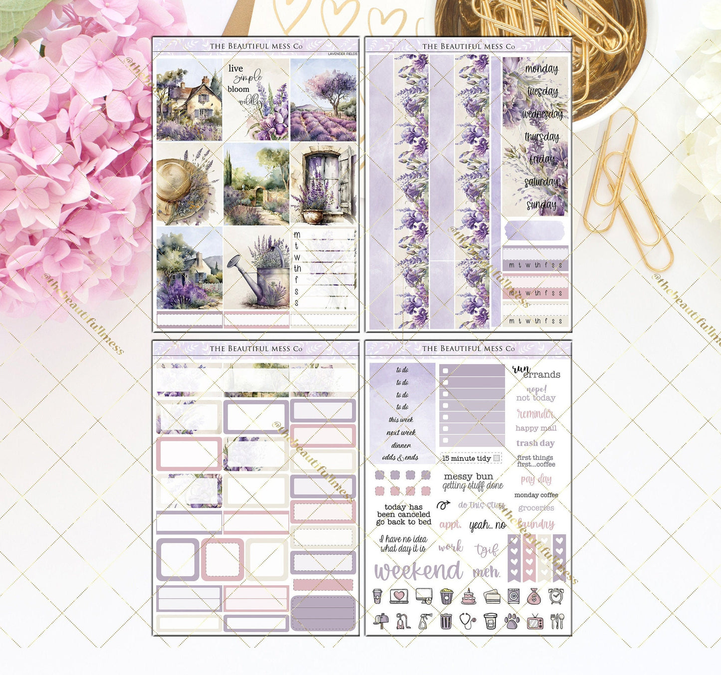 Lavender Fields Vertical Weekly Kit