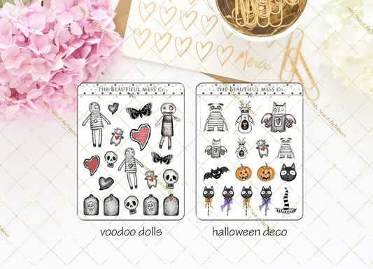Voodoo Dolls or Halloween Deco Stickers