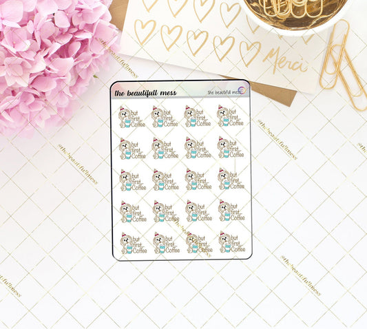 But First Coffee... Lily stickers