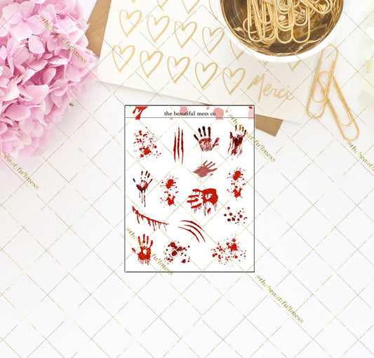 Bloody Hand Prints Deco