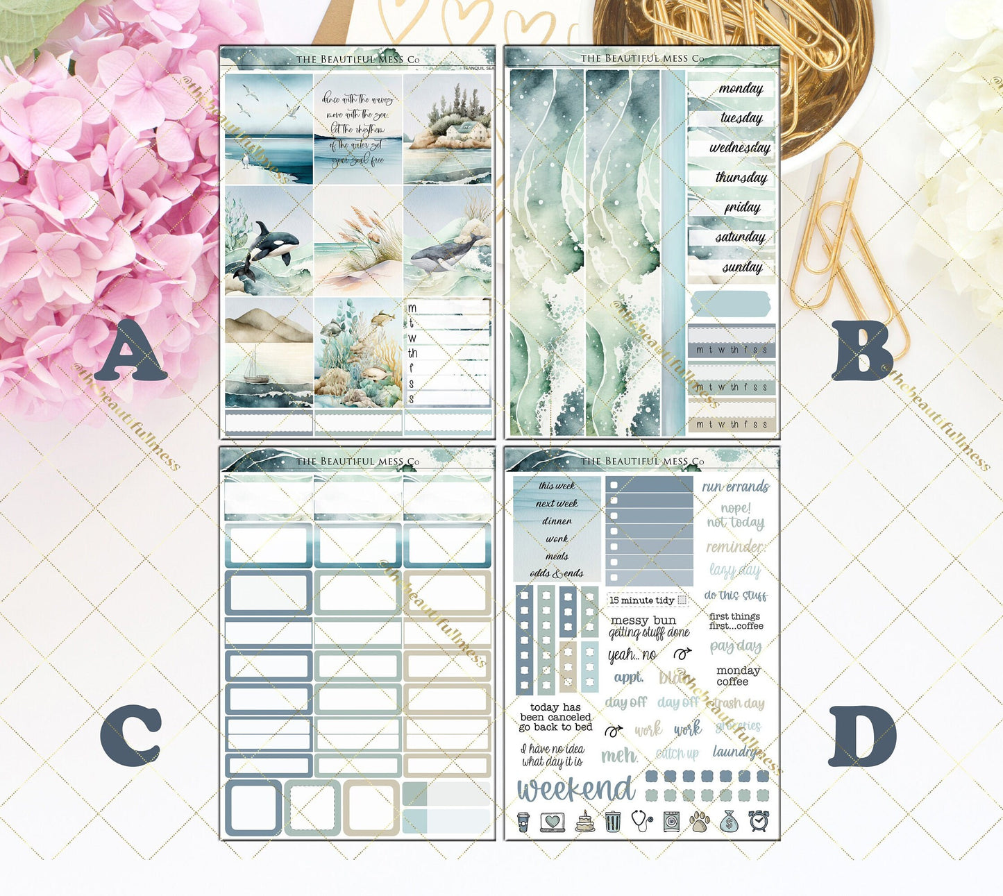 Tranquil Sea Vertical Weekly Kit