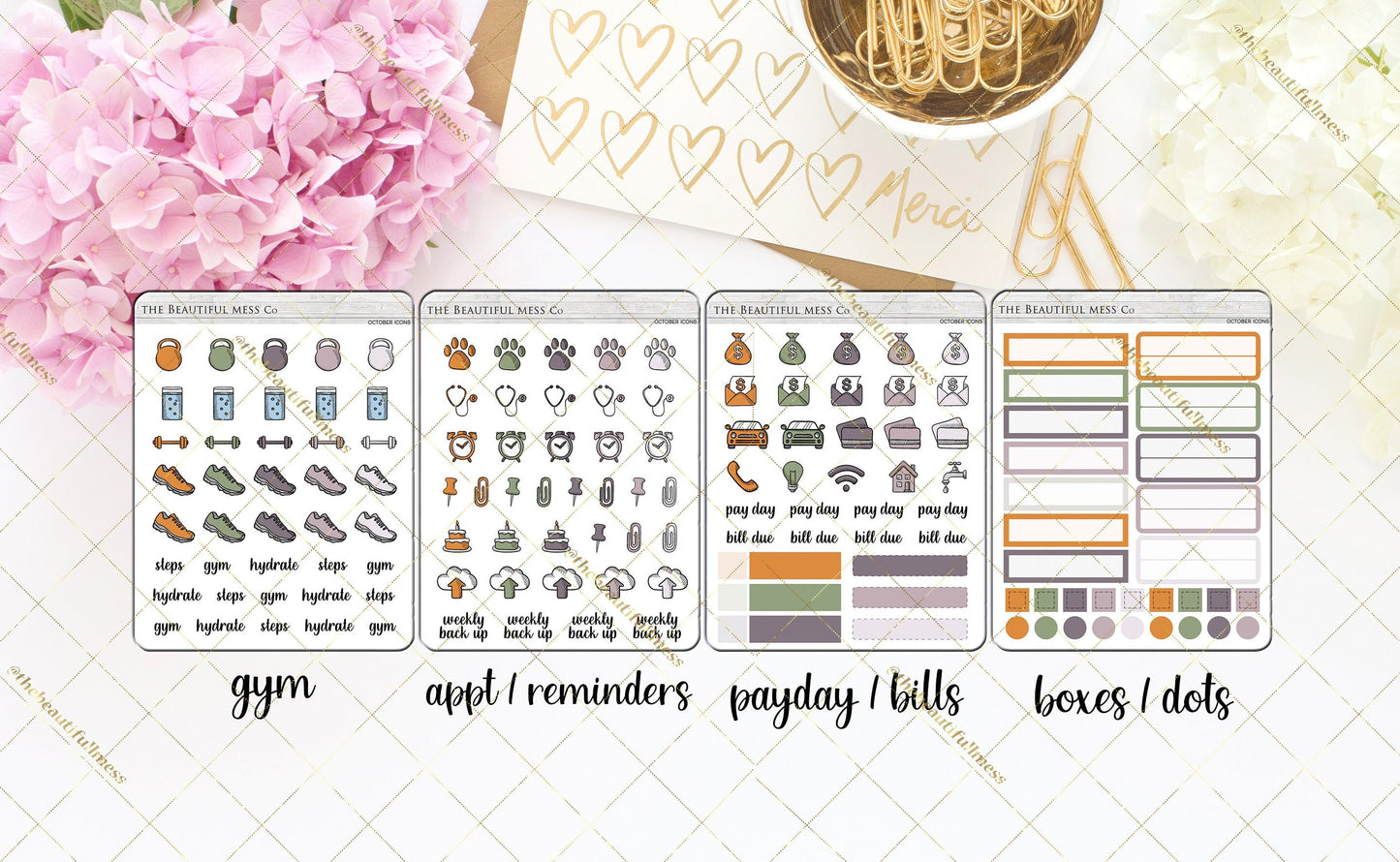 October Icon Stickers