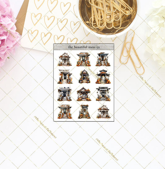 Halloween Houses Deco Stickers