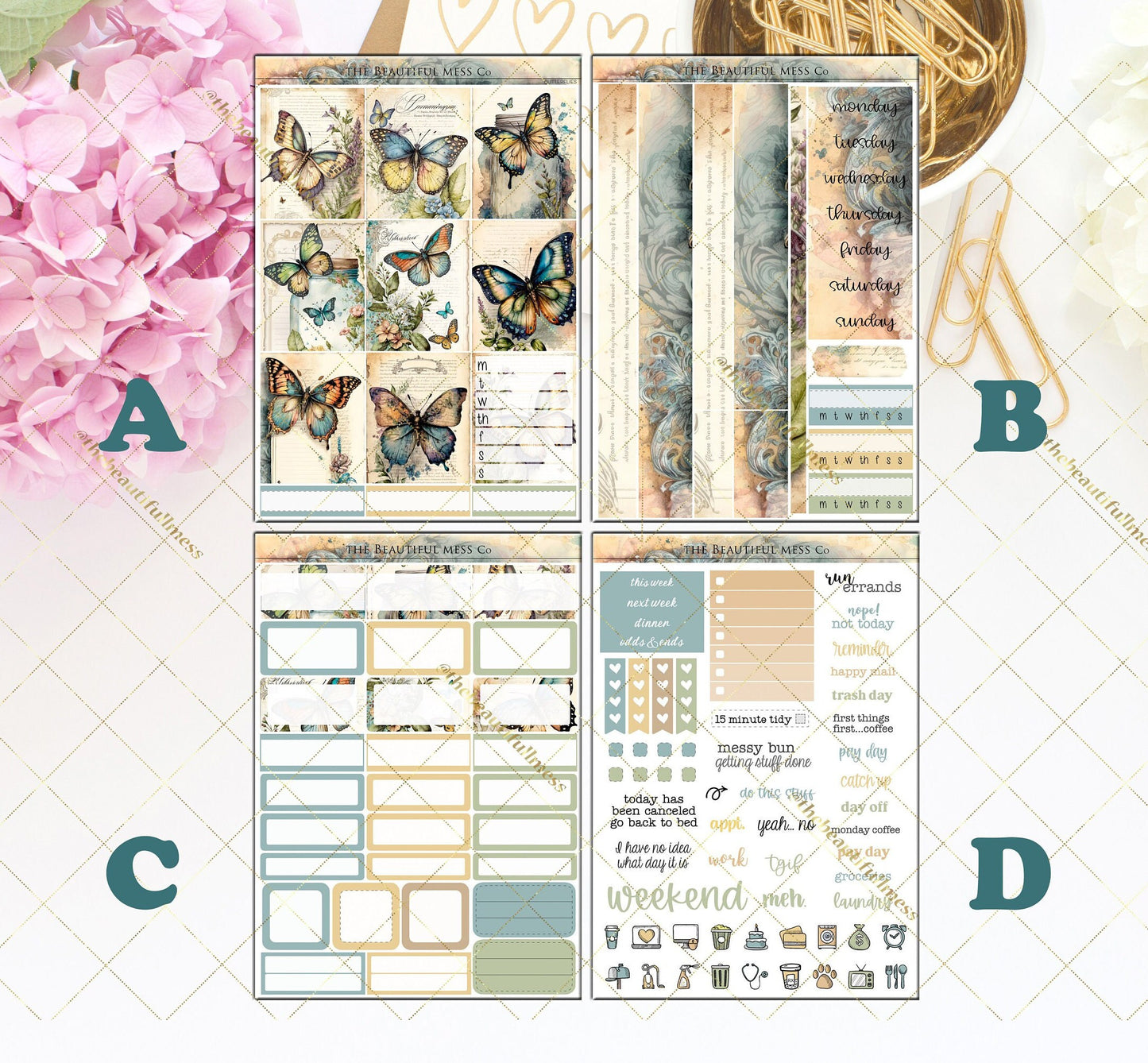 Butterflies Vertical Weekly Kit