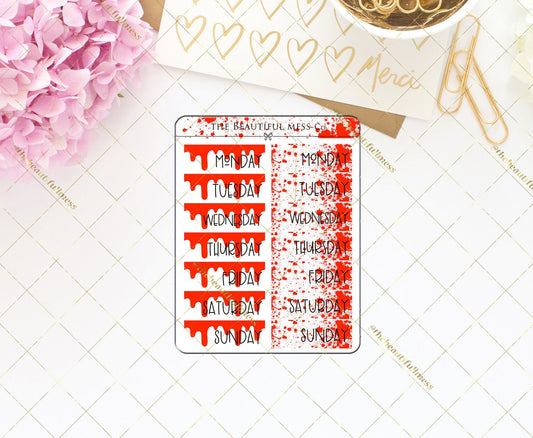 Blood Splatter Date Covers