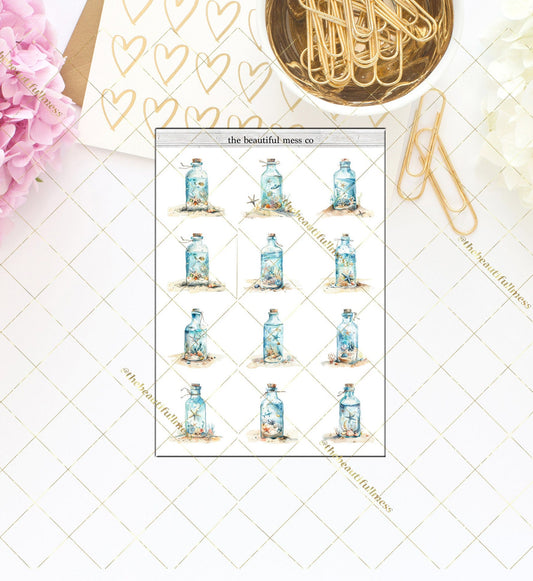 Ocean Bottles Large Deco Stickers