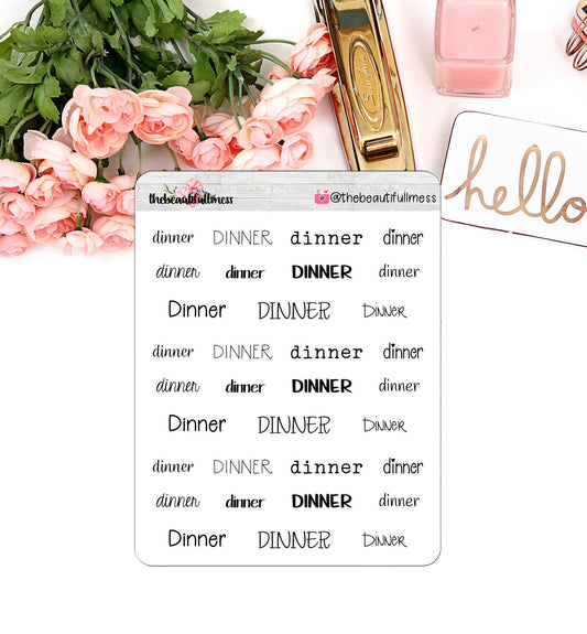 Dinner Script Stickers