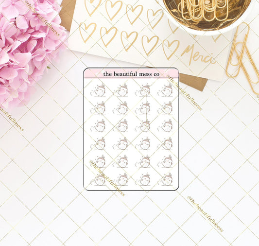 Bunny Running Deco Stickers
