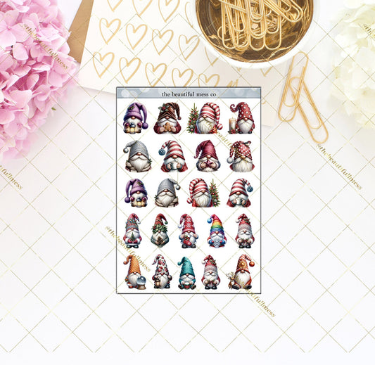 Holiday Gnomes Large Deco Stickers