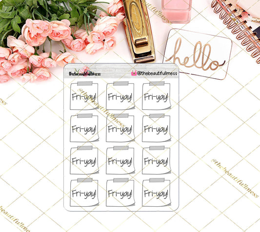 Fri-yay Sticky Notes Stickers