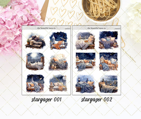 Stargazer Deco 001 & 002 Large Deco Stickers