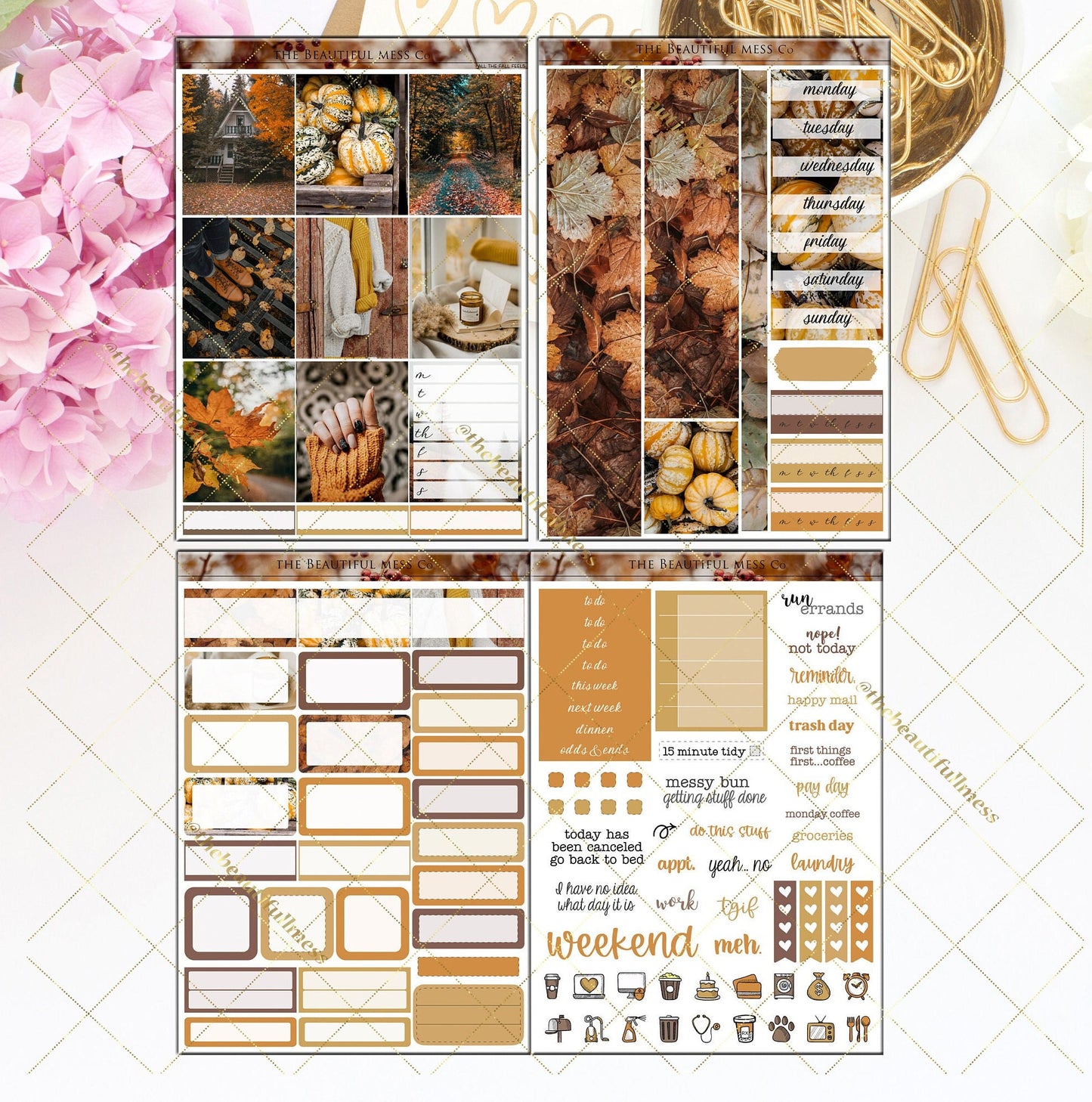 Pieces of Fall Vertical Weekly Kit