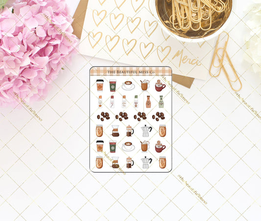 Fall Coffee Stickers