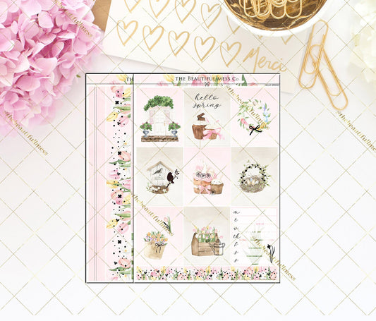 Hello Spring FOILED Vertical Weekly Kit